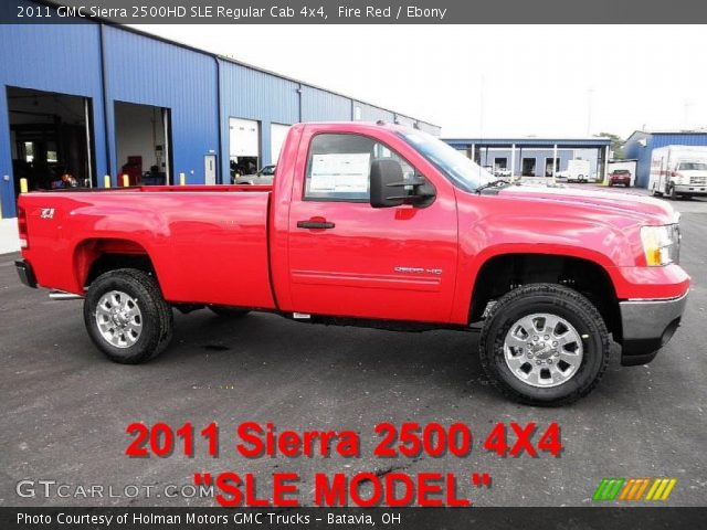 2011 GMC Sierra 2500HD SLE Regular Cab 4x4 in Fire Red