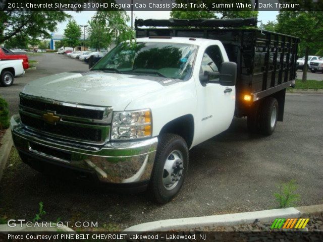 2011 Chevrolet Silverado 3500HD Regular Cab Chassis Stake Truck in Summit White