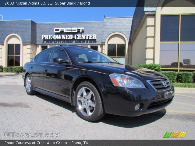 2003 Nissan Altima 3.5 SE in Super Black