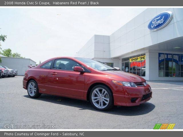 2008 Honda Civic Si Coupe in Habanero Red Pearl