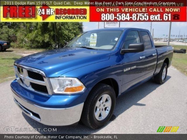 2011 Dodge Ram 1500 SLT Quad Cab in Deep Water Blue Pearl