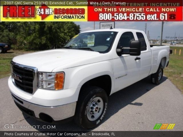 2007 GMC Sierra 2500HD Extended Cab in Summit White