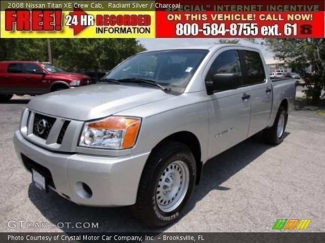 2008 Nissan Titan XE Crew Cab in Radiant Silver