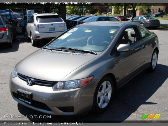 2008 Honda Civic EX Coupe in Galaxy Gray Metallic