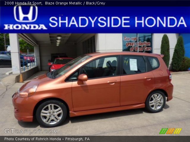2008 Honda Fit Sport in Blaze Orange Metallic