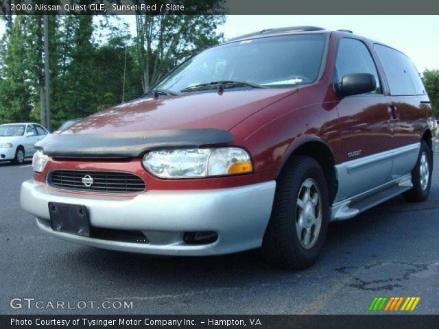 2000 Nissan Quest GLE in Sunset Red