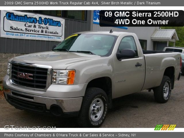 2009 GMC Sierra 2500HD Work Truck Regular Cab 4x4 in Silver Birch Metallic