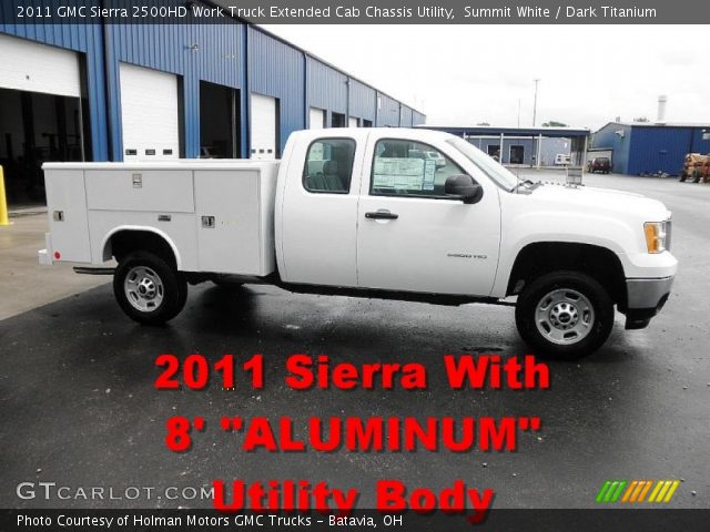 2011 GMC Sierra 2500HD Work Truck Extended Cab Chassis Utility in Summit White