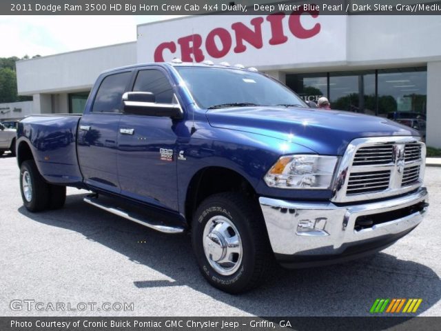 2011 Dodge Ram 3500 HD Big Horn Crew Cab 4x4 Dually in Deep Water Blue Pearl