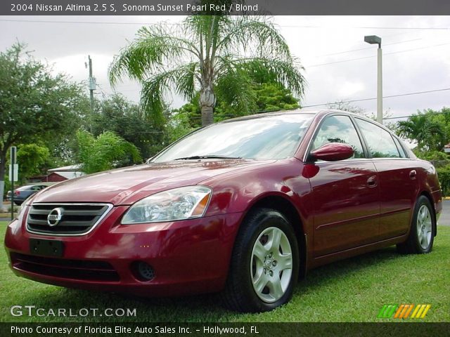 2004 Nissan Altima 2.5 S in Sonoma Sunset Pearl Red