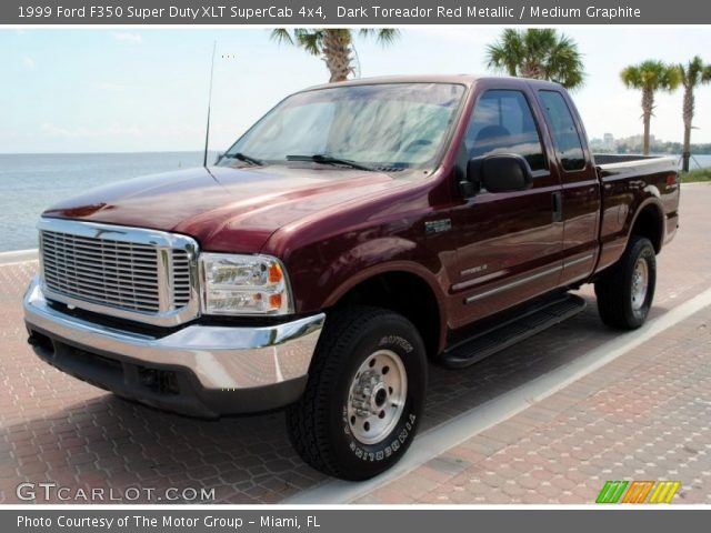 1999 Ford F350 Super Duty XLT SuperCab 4x4 in Dark Toreador Red Metallic