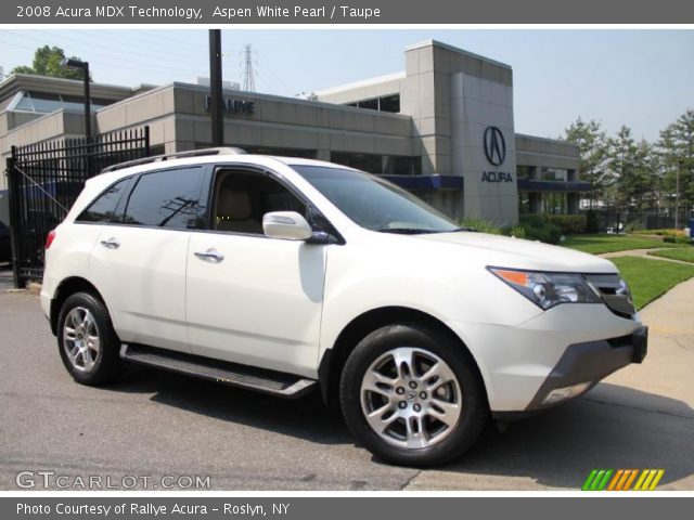2008 Acura MDX Technology in Aspen White Pearl