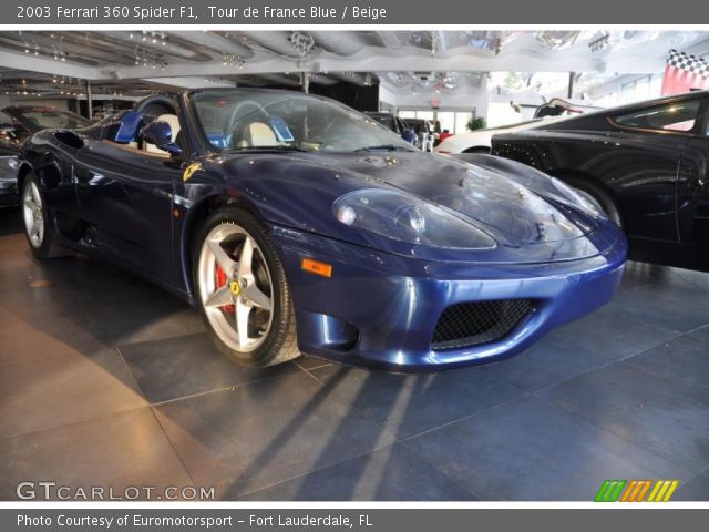 2003 Ferrari 360 Spider F1 in Tour de France Blue