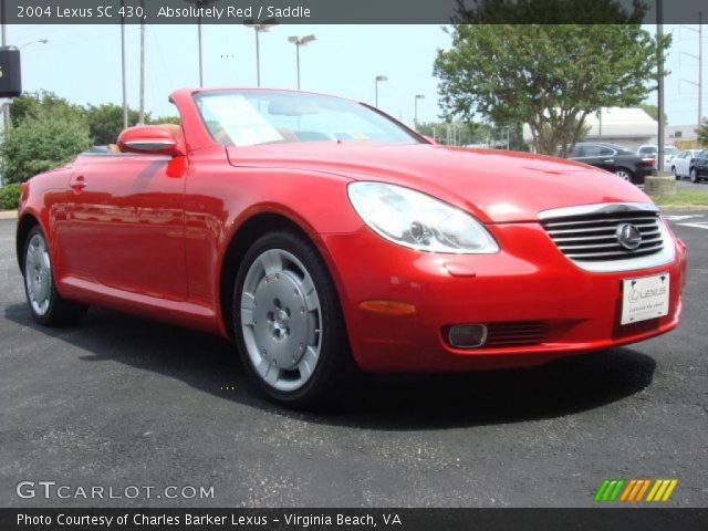 2004 Lexus SC 430 in Absolutely Red