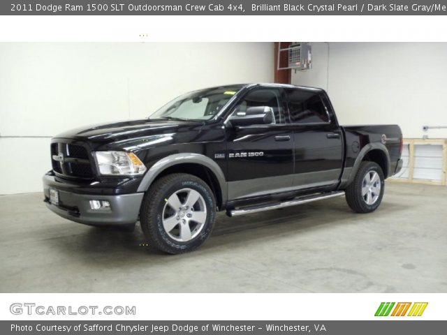 2011 Dodge Ram 1500 SLT Outdoorsman Crew Cab 4x4 in Brilliant Black Crystal Pearl