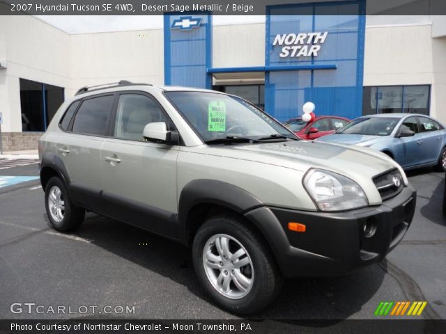 2007 Hyundai Tucson SE 4WD in Desert Sage Metallic