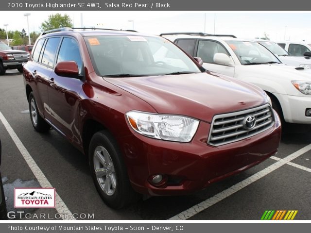 2010 Toyota Highlander SE 4WD in Salsa Red Pearl