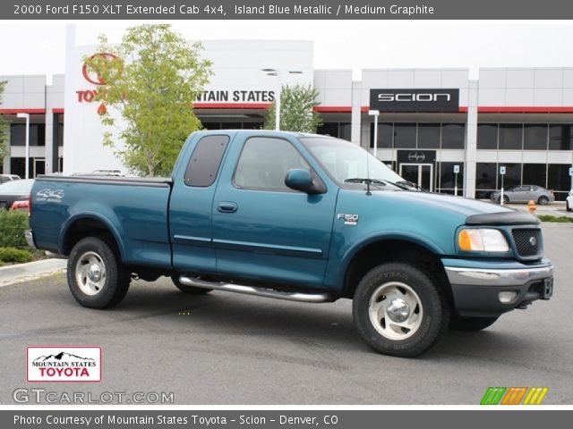 2000 Ford F150 XLT Extended Cab 4x4 in Island Blue Metallic