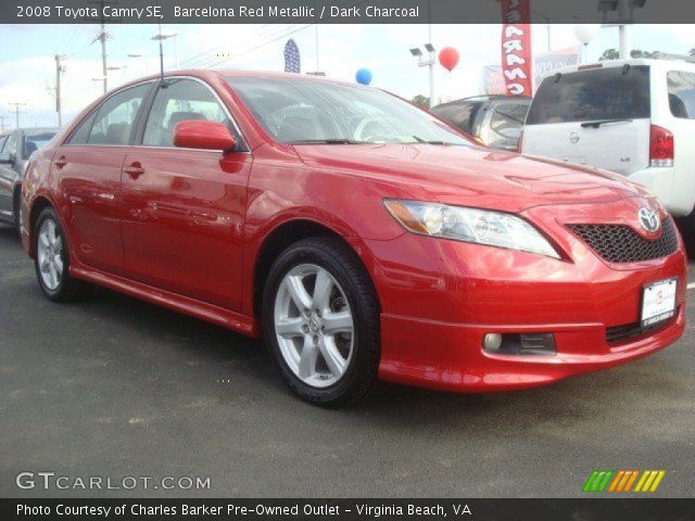 2008 Toyota Camry SE in Barcelona Red Metallic