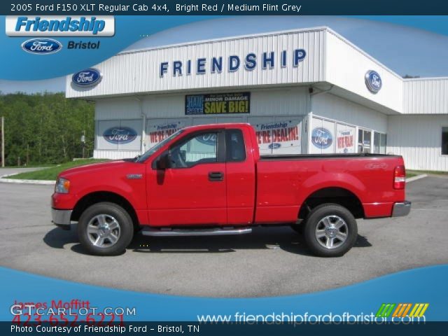 2005 Ford F150 XLT Regular Cab 4x4 in Bright Red