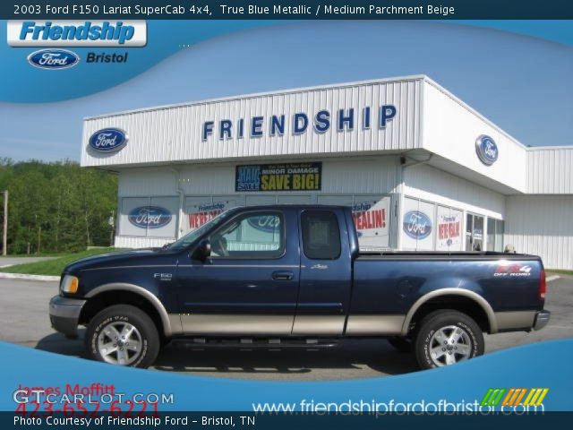 2003 Ford F150 Lariat SuperCab 4x4 in True Blue Metallic