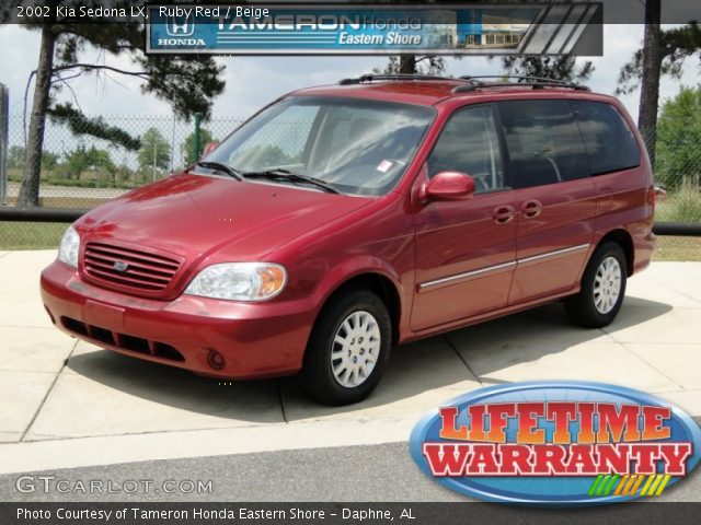 2002 Kia Sedona LX in Ruby Red
