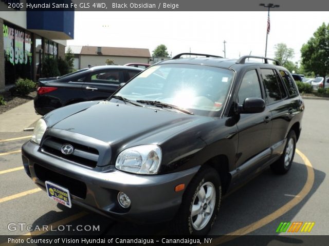 2005 Hyundai Santa Fe GLS 4WD in Black Obsidian