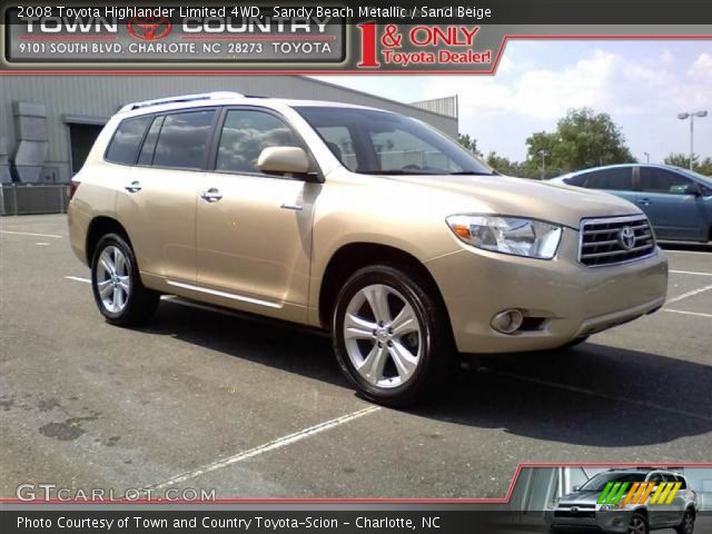 2008 Toyota Highlander Limited 4WD in Sandy Beach Metallic