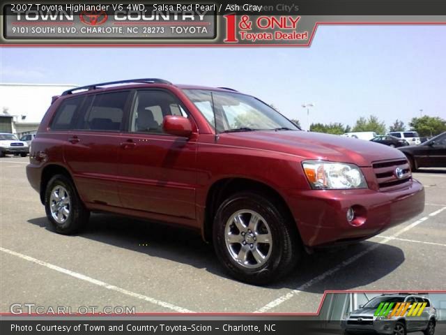 2007 Toyota Highlander V6 4WD in Salsa Red Pearl