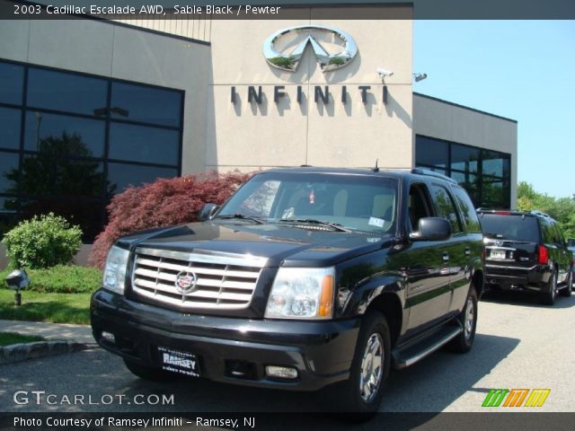 2003 Cadillac Escalade AWD in Sable Black