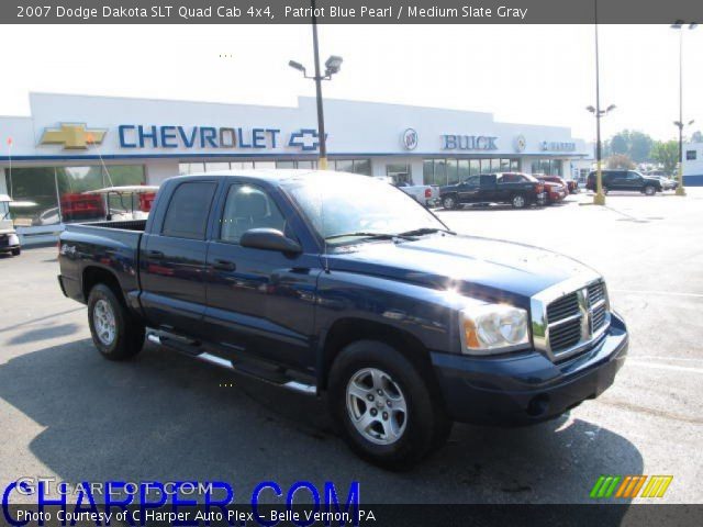2007 Dodge Dakota SLT Quad Cab 4x4 in Patriot Blue Pearl