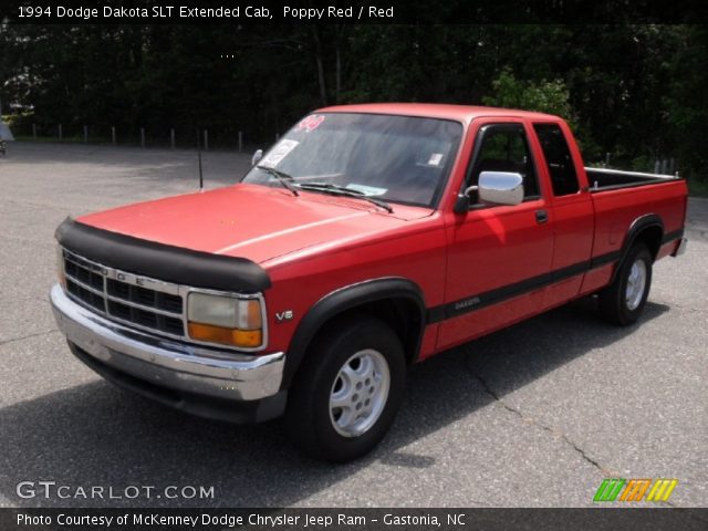 Poppy Red 1994 Dodge Dakota Slt Extended Cab Red