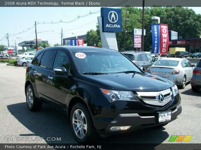 2008 Acura MDX Technology in Formal Black