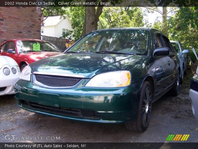 2002 Honda Civic LX Sedan in Clover Green Metallic