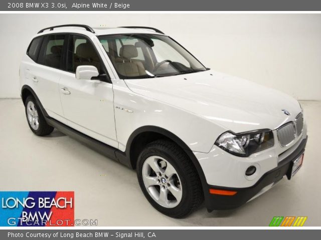 2008 BMW X3 3.0si in Alpine White