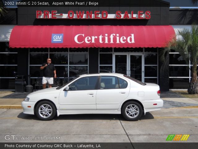 2002 Infiniti G 20 Sedan in Aspen White Pearl