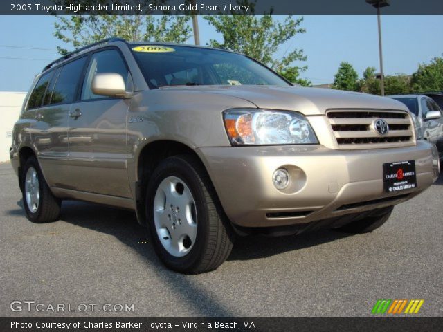 2005 Toyota Highlander Limited in Sonora Gold Pearl