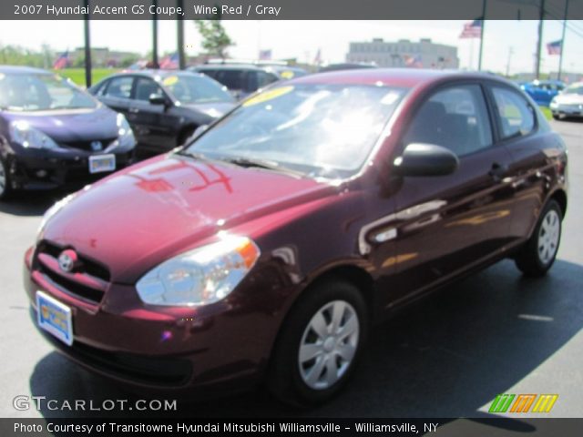 2007 Hyundai Accent GS Coupe in Wine Red