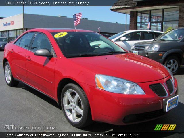 2007 Pontiac G6 V6 Sedan in Crimson Red