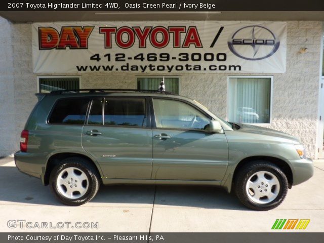 2007 Toyota Highlander Limited 4WD in Oasis Green Pearl