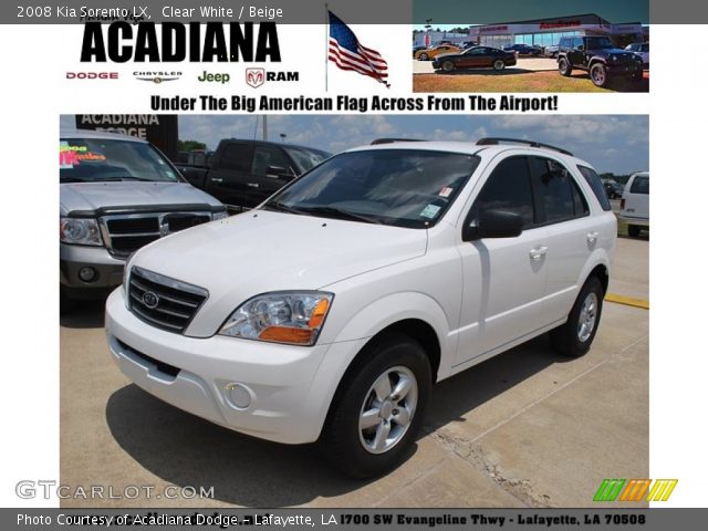 2008 Kia Sorento LX in Clear White