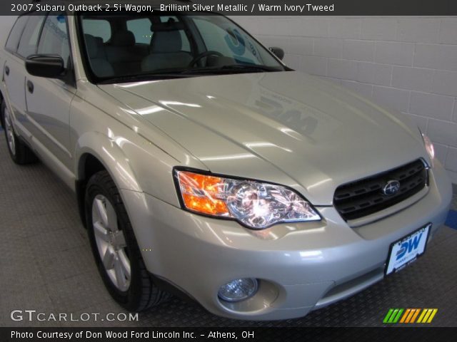 2007 Subaru Outback 2.5i Wagon in Brilliant Silver Metallic