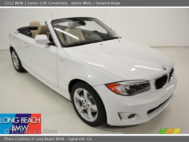 2012 BMW 1 Series 128i Convertible in Alpine White
