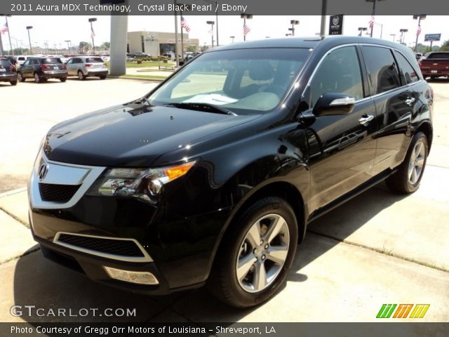 2011 Acura MDX Technology in Crystal Black Pearl