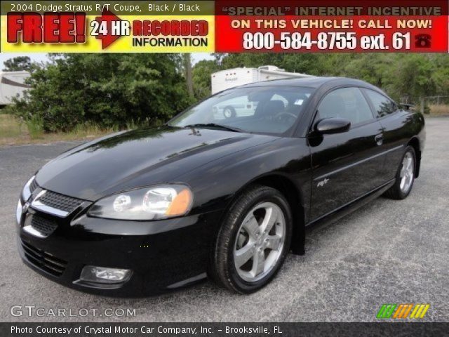 Black 2004 Dodge Stratus R T Coupe Black Interior