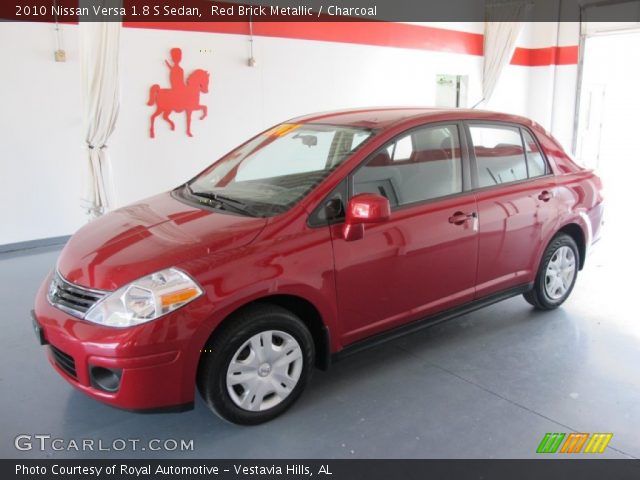 2010 Nissan Versa 1.8 S Sedan in Red Brick Metallic