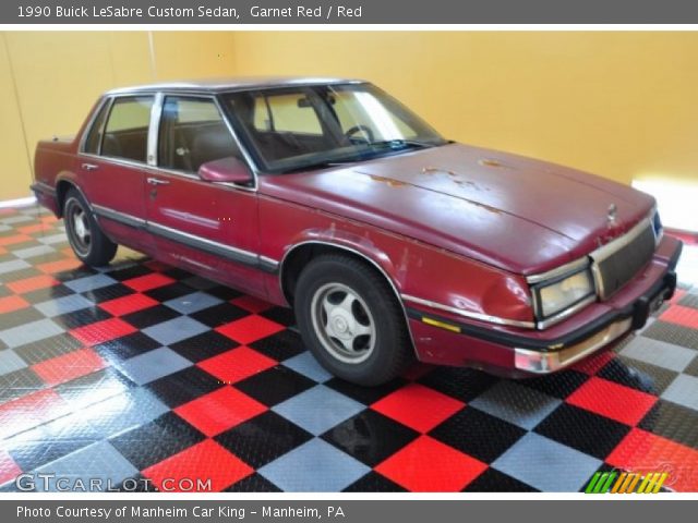 1990 Buick LeSabre Custom Sedan in Garnet Red