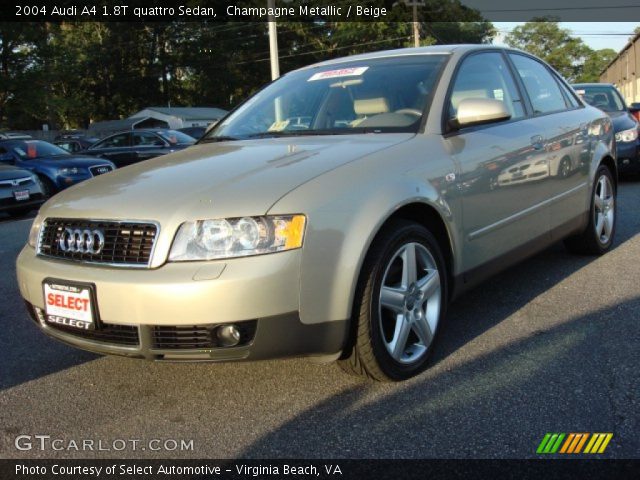 2004 Audi A4 1.8T quattro Sedan in Champagne Metallic