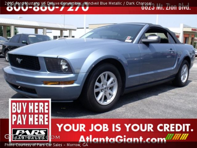 2005 Ford Mustang V6 Deluxe Convertible in Windveil Blue Metallic