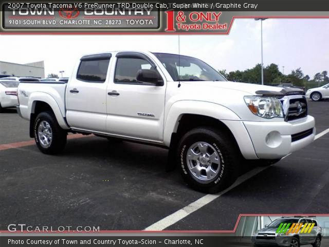 2007 Toyota Tacoma V6 PreRunner TRD Double Cab in Super White